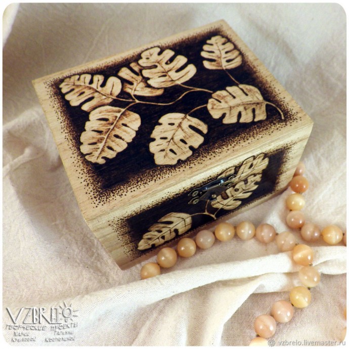 Декорируем шкатулку в технике выжигания по дереву