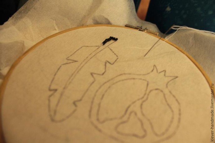 ​Колье "Перо полярной совы"