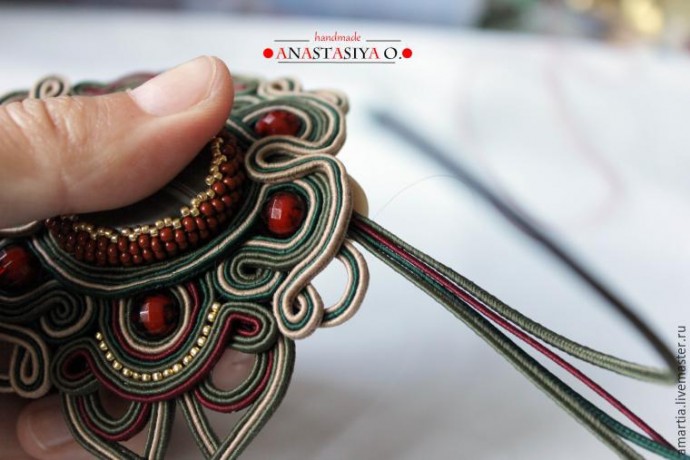 Создание шикарного сутажного браслета с агатом: часть 4