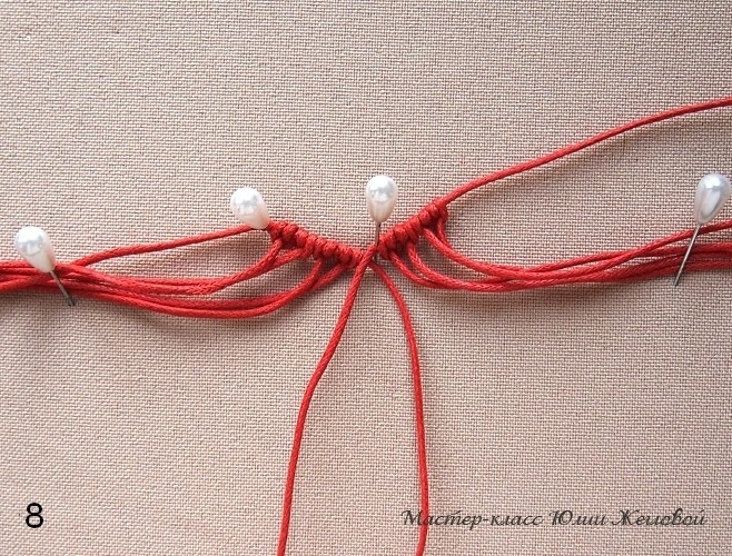 Плетёное сердечко в технике макраме: часть 1