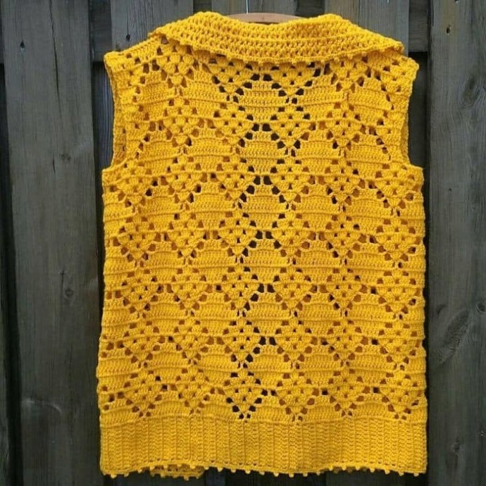 Солнечная безрукавка крючком