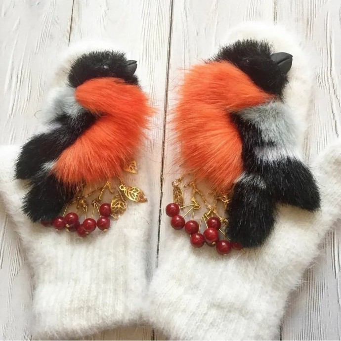 Варианты украшения варежек мехом Варианты украшения варежек мехом