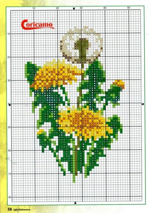 ​Вышиваем одуванчики