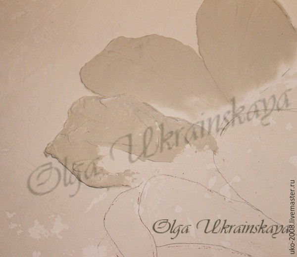 Делаем барельеф с лилиями на стене: часть 1