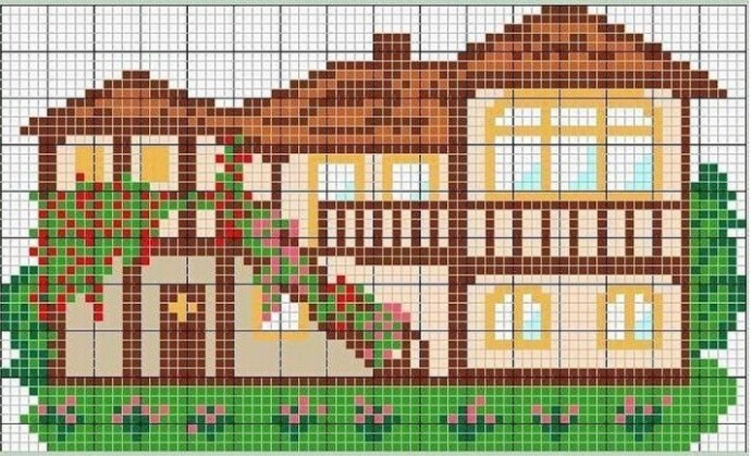 ​Вышиваем милые домики: часть 2