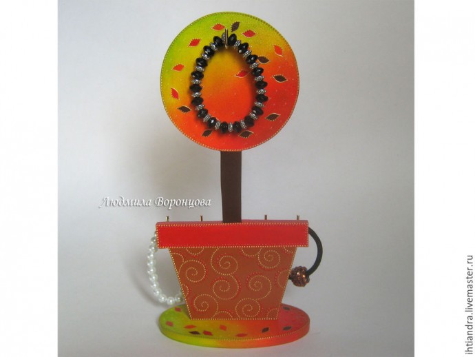 Держатель для украшений "Осенний топиарий": мастер-класс, часть 3