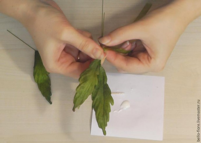 Создаем мак "Strawberry Dessert" из шелка: часть 3