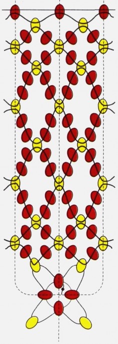Оригинальное колье из бисера