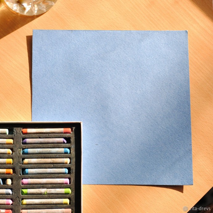 ​Рисуем пастелью изящный цветок каллы: часть 1