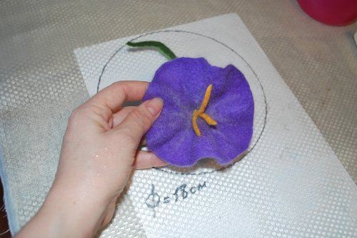 ​Мастер-класс по валянию цветка "Вьюнок": часть 5