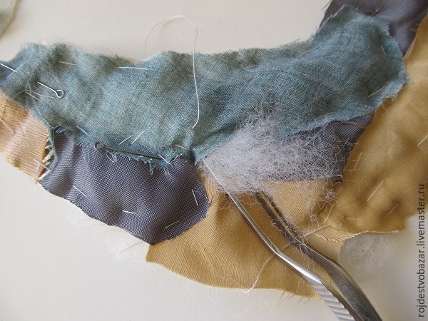 Делаем текстильное колье в технике крейзи: часть 1