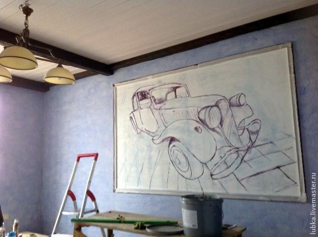 Декор стены: настенная структурная живопись