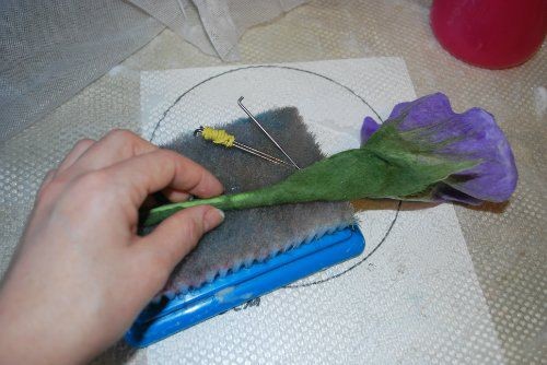 ​Мастер-класс по валянию цветка "Вьюнок": часть 4