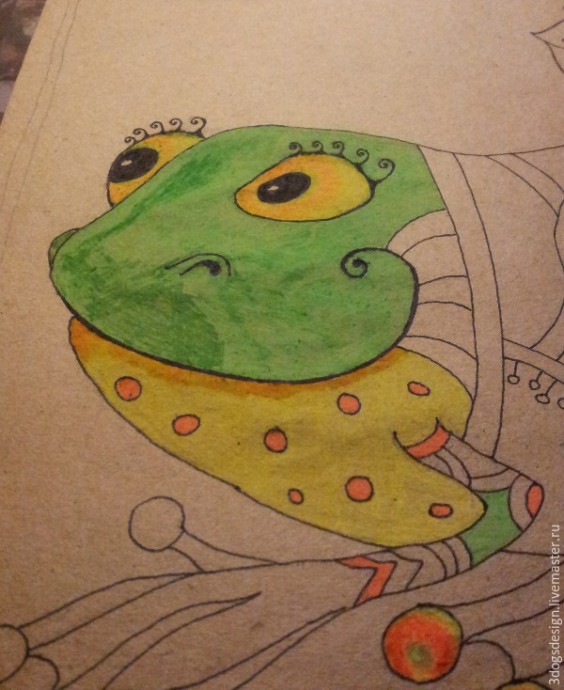 ​Рисуем орнамент на крафт-бумаге: часть 1