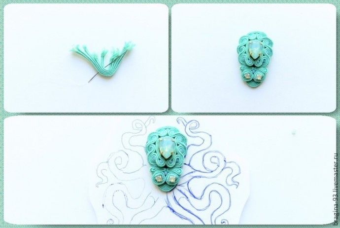 ​Создаем брошь в виде осьминога: часть 3