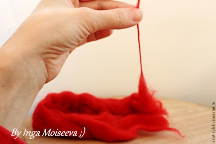 Создаём войлочное сердечко: часть 1
