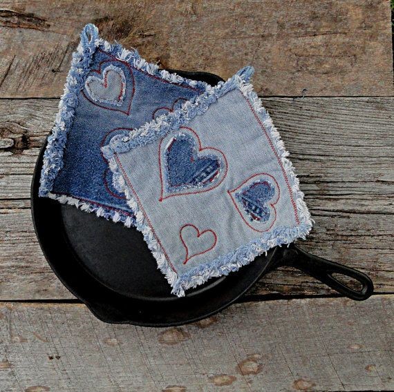 Что сделать из старых джинсов: прихватки для горячего