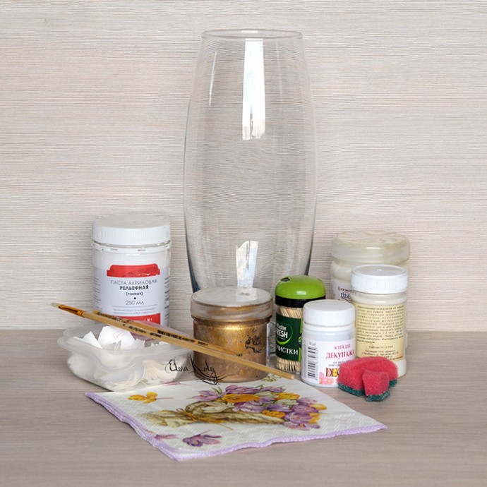 Декорируем вазу "Крокусы": часть 1