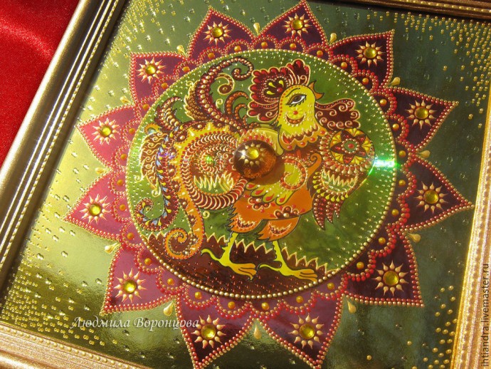 Панно "Огненный петух": часть 3