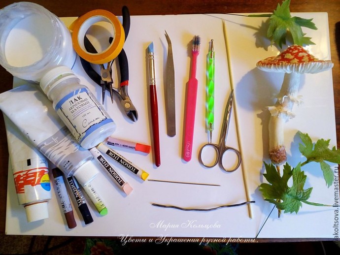 Мастер-класс по лепке мухомора из полимерной глины: часть 1