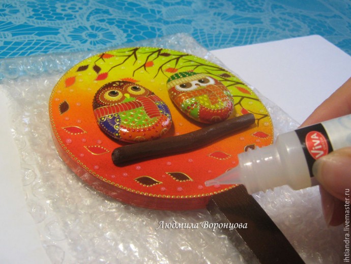 Держатель для украшений "Осенний топиарий": мастер-класс, часть 3