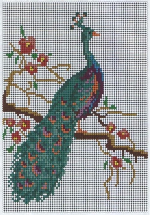 Вышиваем прекрасных павлинов