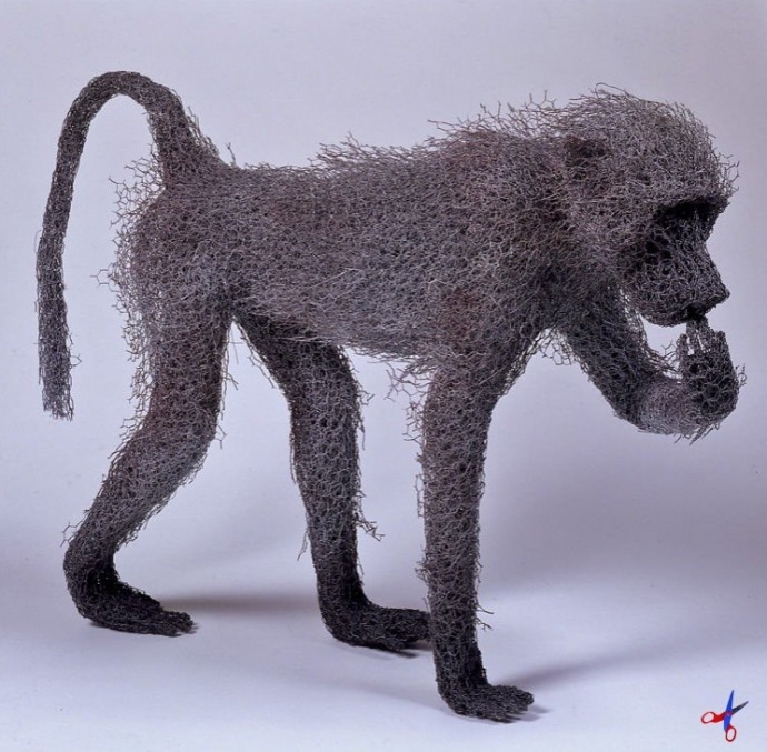 Скульптуры животных из проволоки