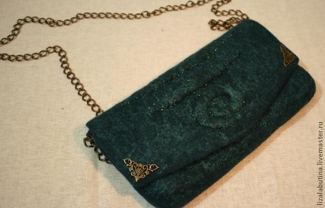 ​Валяный клатч: часть 4