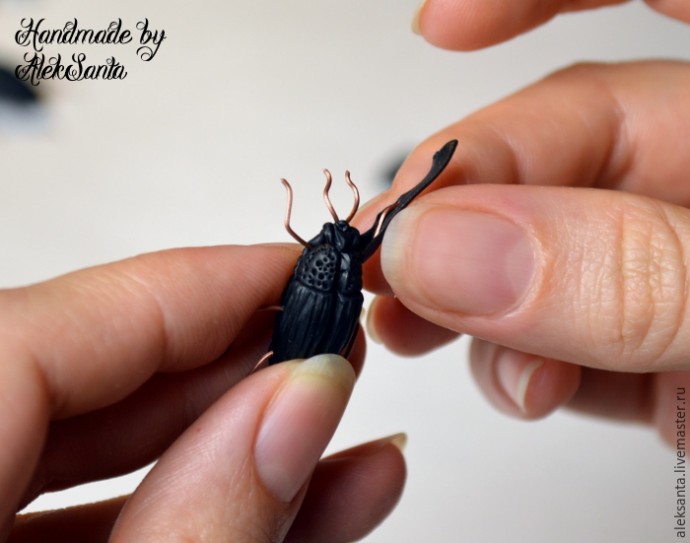Жук из запекаемой полимерной глины: мастер-класс, часть 3