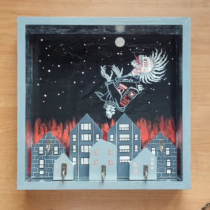 ​Как сделать многоуровневую ключницу с поталью и росписью: часть 4