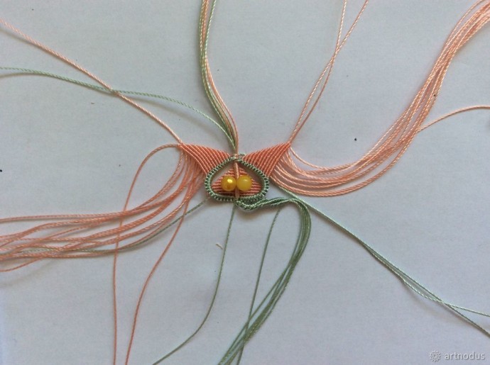 Плетем серьги-бабочки в технике макраме: часть 2