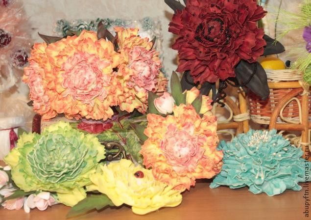 ​Пион из фоамирана своими руками: часть 4