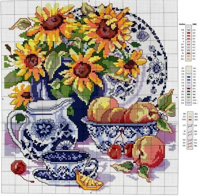 ​Вышиваем красивые натюрморты: часть 1