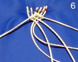 ​Ажурный поясок с кистями и бусинками в технике макраме: часть 1