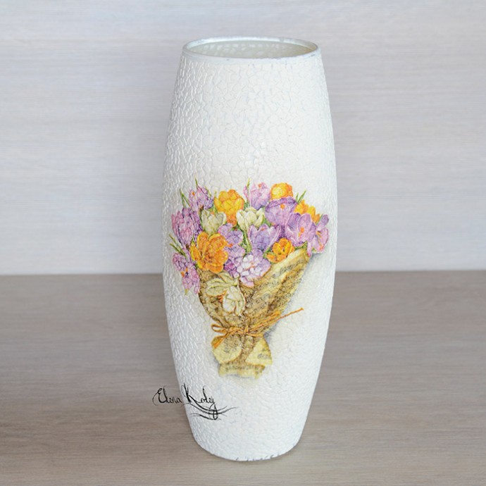 ​Декорируем вазу "Крокусы": часть 2