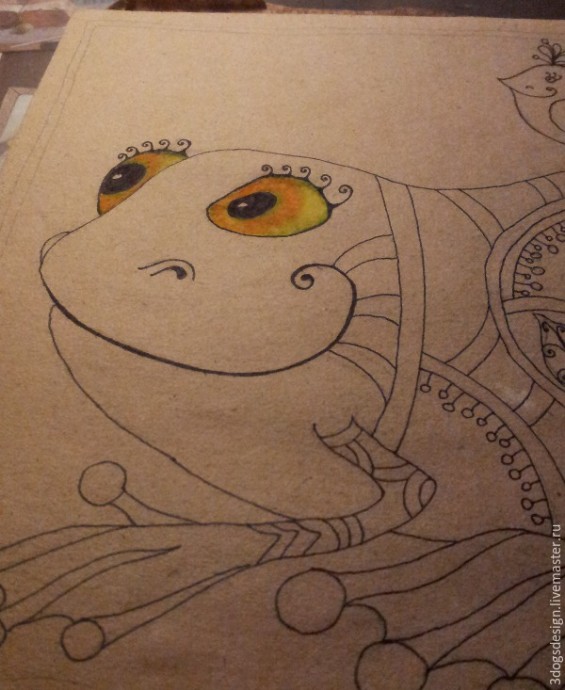 ​Рисуем орнамент на крафт-бумаге: часть 1