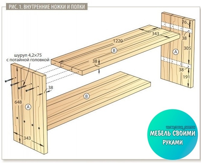 ​Тумба под телевизор своими руками