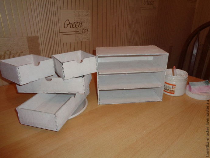 Делаем комод для бижутерии в стиле шебби-шик