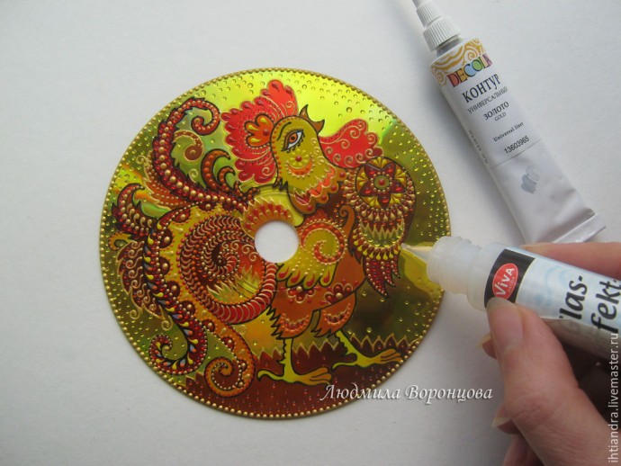 Панно "Огненный петух": часть 2