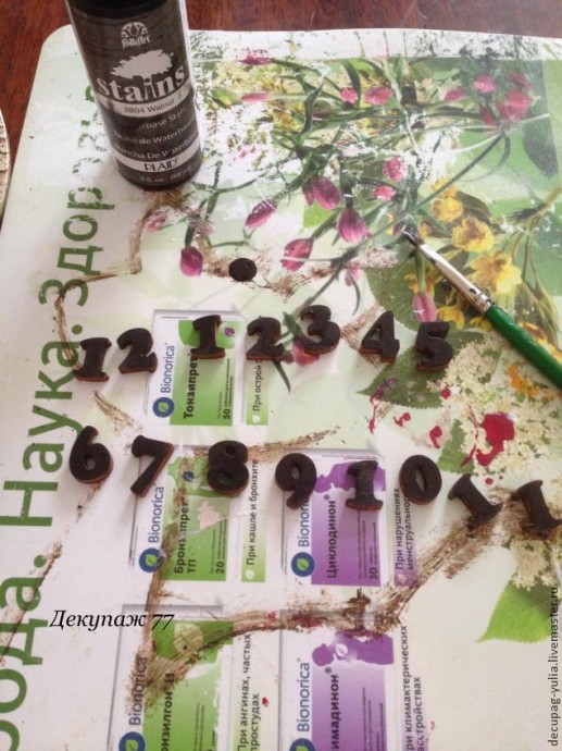 ​Создание настенных часов "Кошка-хамелеон": часть 3