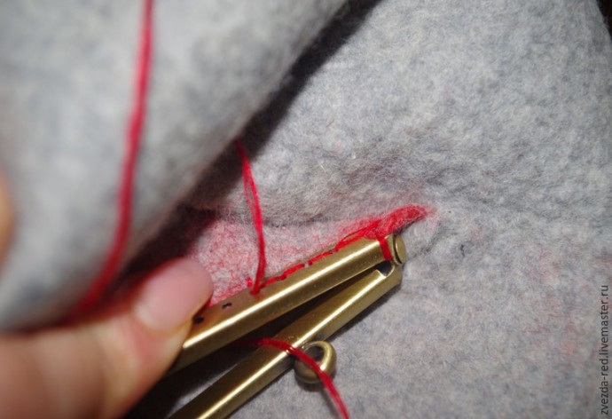 Чудной кармашек: делаем необычный карман с фермуарной застежкой, часть 3