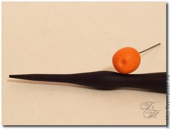 ​Лепим шиповник из полимерной глины: часть 1