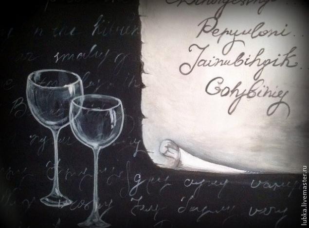 ​Роспись скинали кухни "Черно-белая графика": часть 3