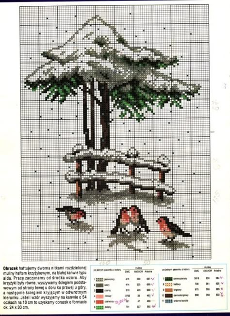 Вышиваем зимние пейзажи: часть 7