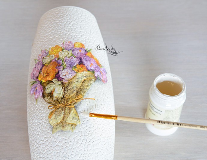 ​Декорируем вазу "Крокусы": часть 3