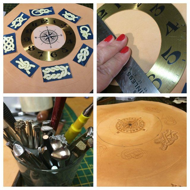 Создаем настенные часы из кожи