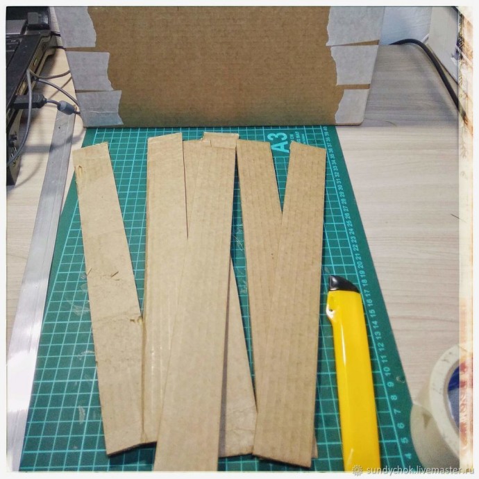 ​Ящик со львом в технике папье-маше: часть 1