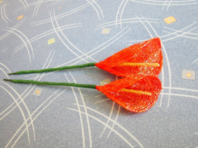 Антуриум из бисера