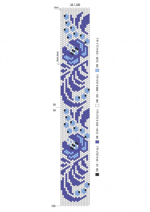 Браслет в мозаичном плетении