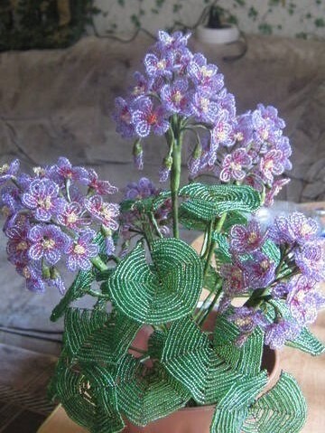 ​Фантазийные цветы из бисера